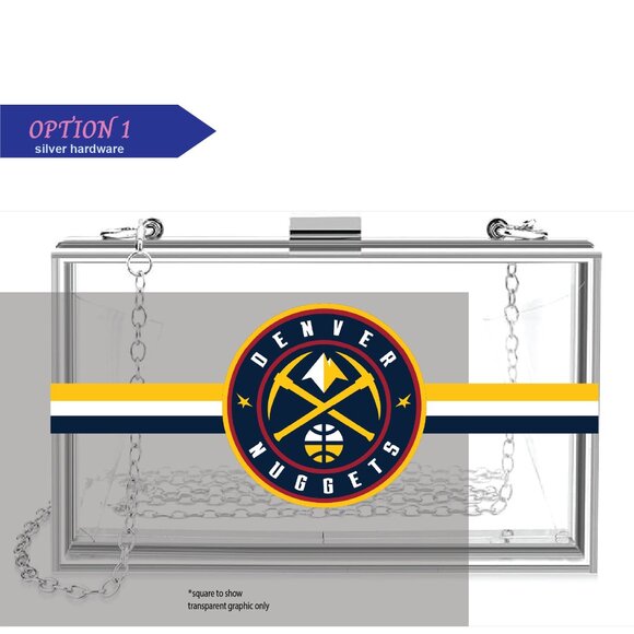 Denver Nuggets Clear Acrylic Clutch - Picture 1 of 2